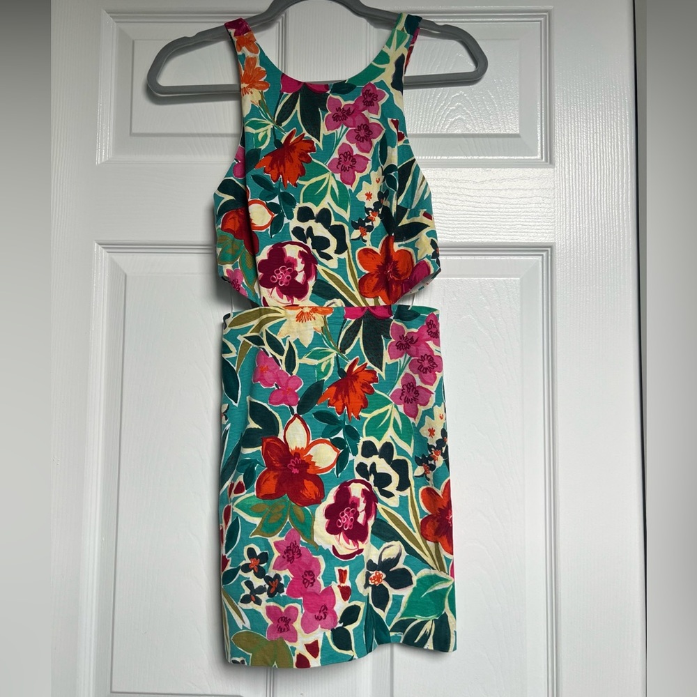 Zara Floral Corduroy Dress - XS